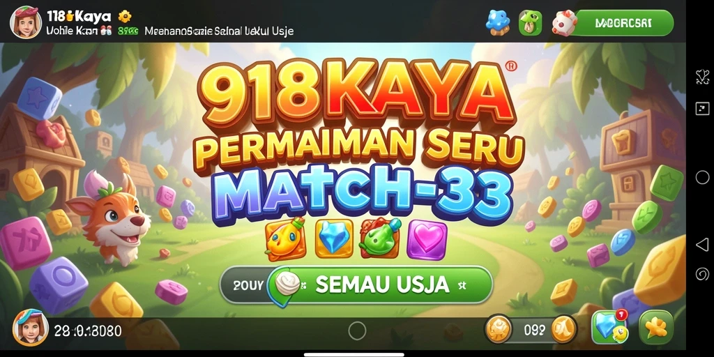 Tampilan gameplay seru dan penuh warna dalam 918KAYA.