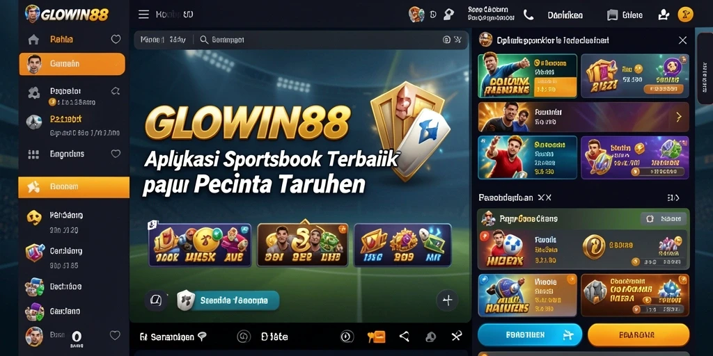Tampilan antarmuka GLOWIN88 saat pengguna memasang taruhan olahraga.