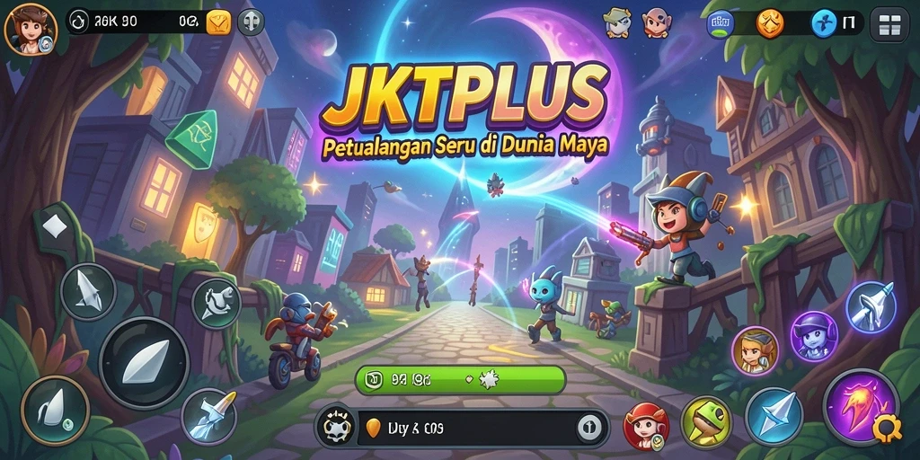 Screenshot gameplay JKTPLUS menampilkan petualangan mendebarkan dalam dunia yang luas.