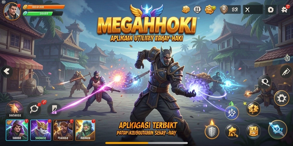 Screenshot MEGAHOKI menampilkan antarmuka aplikasi yang user-friendly.
