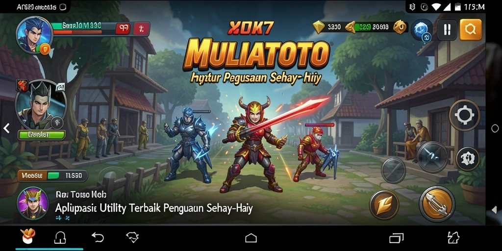 Tampilan utama aplikasi MULIATOTO dengan fitur-fitur Utility yang menarik.